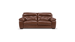 SOFÁ ROSEN FLAMINIO 3 CUERPOS CUERO CARAMELO