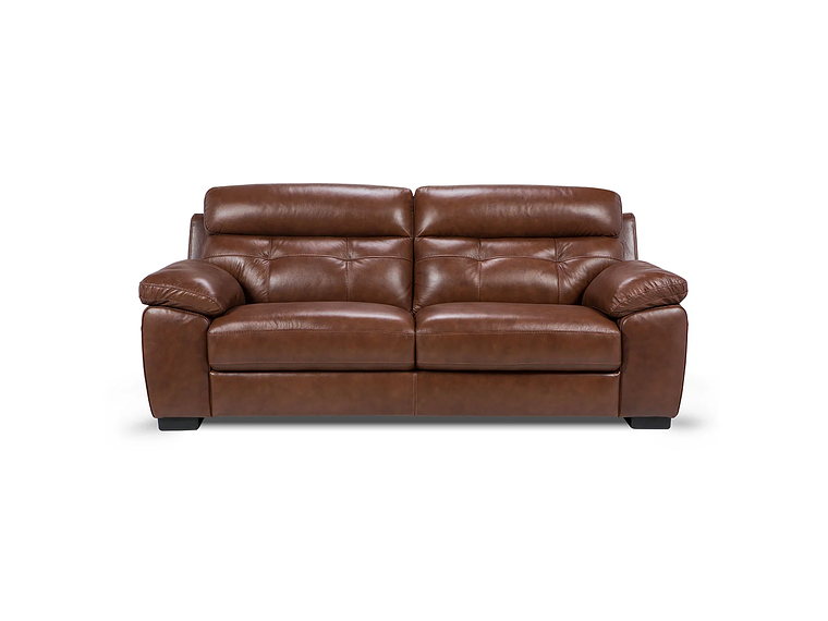 SOFÁ ROSEN FLAMINIO 3 CUERPOS CUERO CARAMELO 1