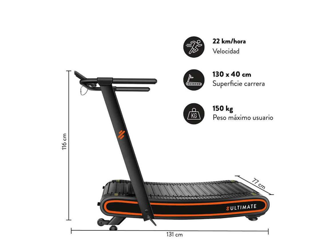 TROTADORA ULTIMATE FITNESS C300 22 KM/HR CURVA 2