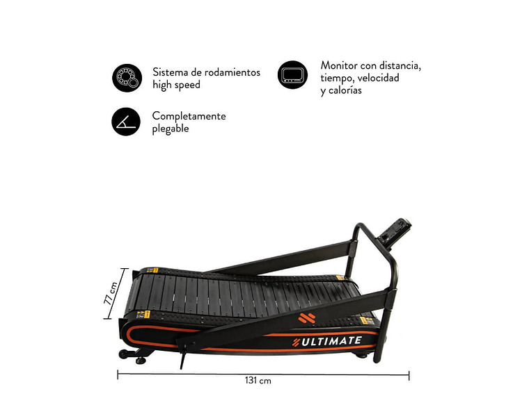 TROTADORA ULTIMATE FITNESS C300 22 KM/HR CURVA 5