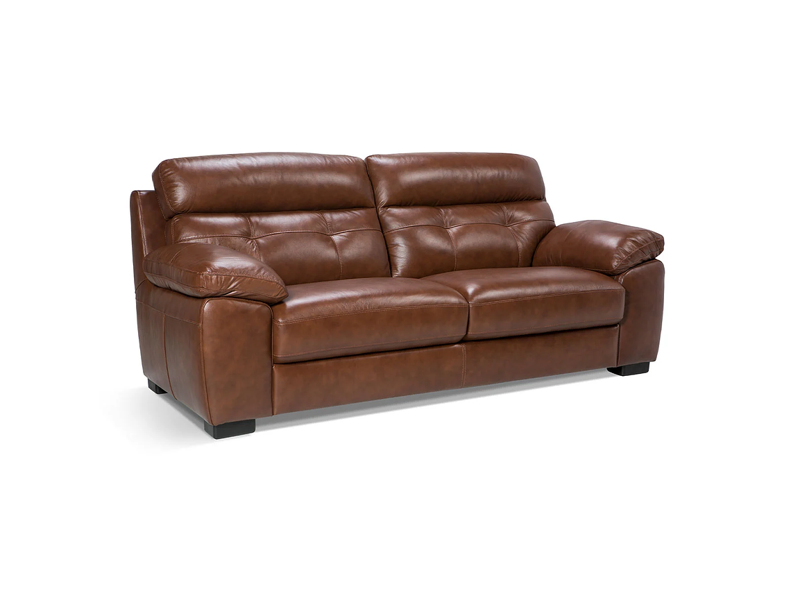 SOFÁ ROSEN FLAMINIO 3 CUERPOS CUERO CARAMELO 5