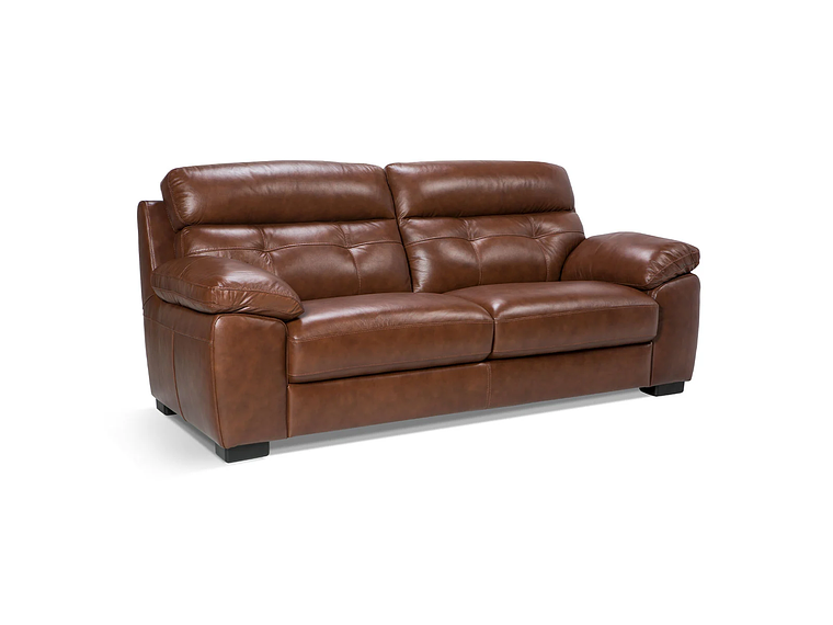 SOFÁ ROSEN FLAMINIO 3 CUERPOS CUERO CARAMELO 5