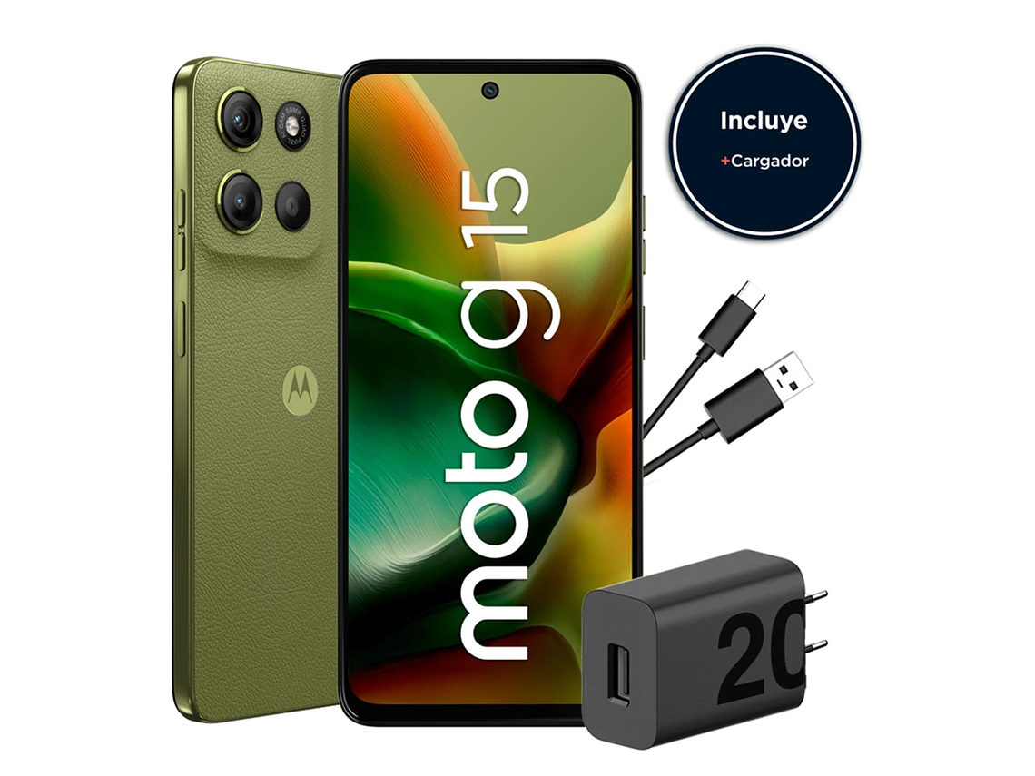 CELULAR MOTO G15 4GB 128GB ANDROID 15 6.7' VERDE 4