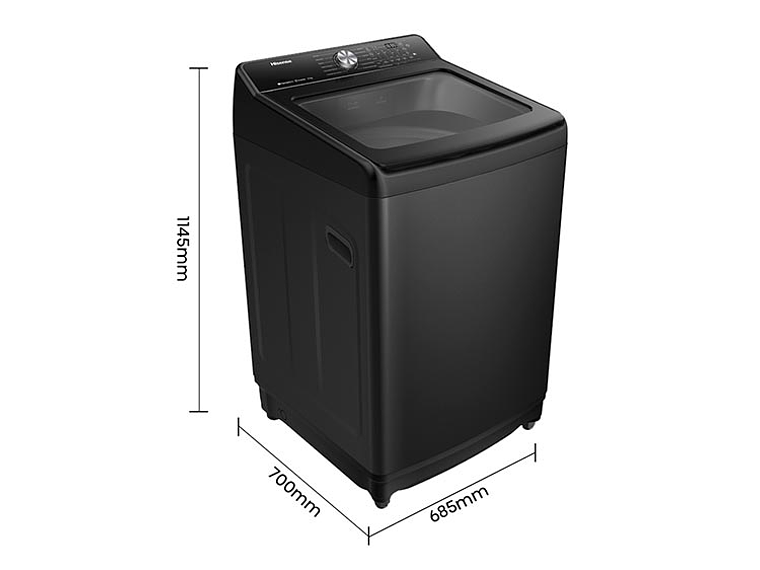 LAVADORA CARGA SUPERIOR HISENSE WT3T2325DB 23KG NEGRO 4