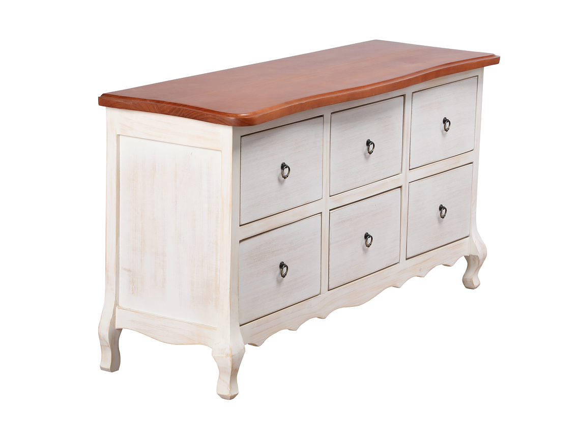 COMODA NORMANDO 6 CAJONES MUEBLES NATIVA 1