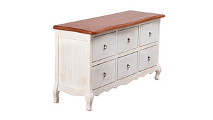 COMODA NORMANDO 6 CAJONES MUEBLES NATIVA