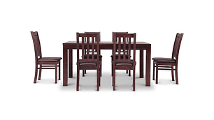 JUEGO DE COMEDOR CIC ÑUBLE PU 6 SILLAS CHOCOLATE