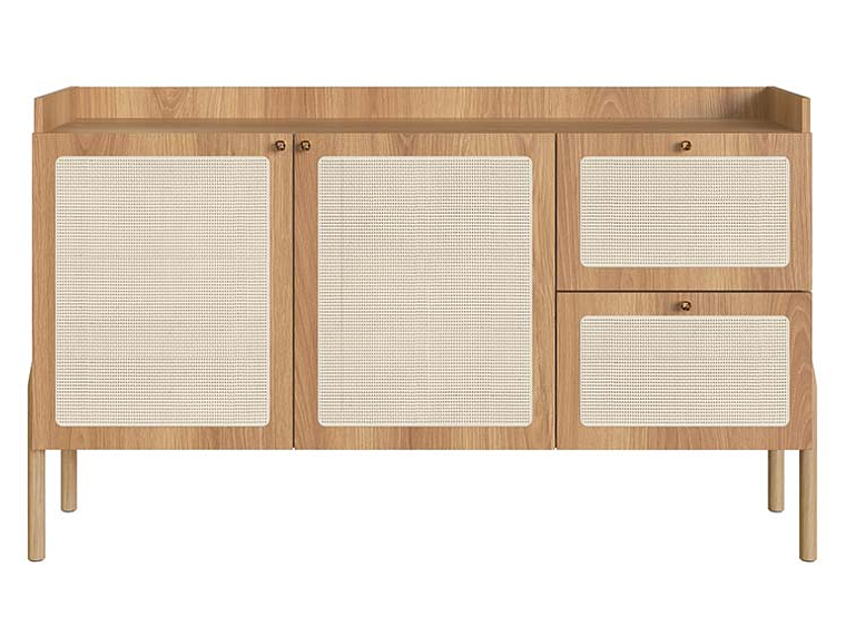 BUFFET DECOCASA OSLO 27969 RATAN 1.4 13 PUERTAS 2 CAJONES 1