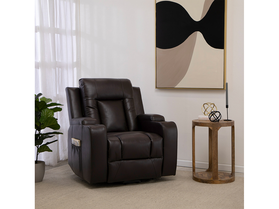 BERGER STAND UP BROWN CON VIBROMASAJE 8 PUNTOS + CONTROL REMOTO + CALEFACCION 6