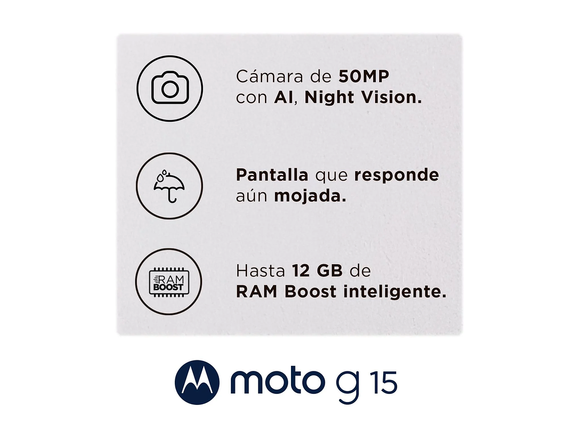 CELULAR MOTO G15 4GB 128GB ANDROID 15 6.7' VERDE 6