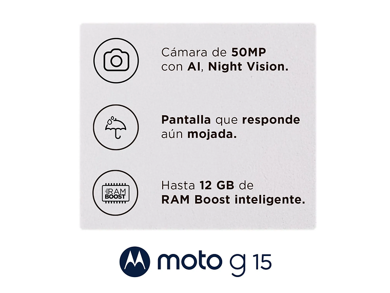 CELULAR MOTO G15 4GB 128GB ANDROID 15 6.7' VERDE 6