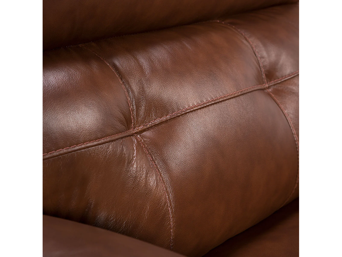 SOFÁ ROSEN FLAMINIO 3 CUERPOS CUERO CARAMELO 9