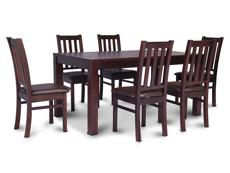 JUEGO DE COMEDOR CIC ÑUBLE PU 6 SILLAS CHOCOLATE 6