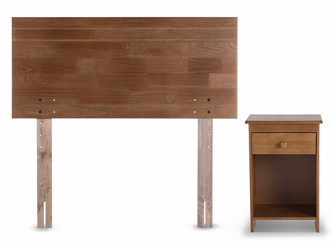 JUEGO DE DORMITORIO ROSEN CAMA EUROPEA ERGO T 1 PLAZA + SET TABOR CARMAREL 3