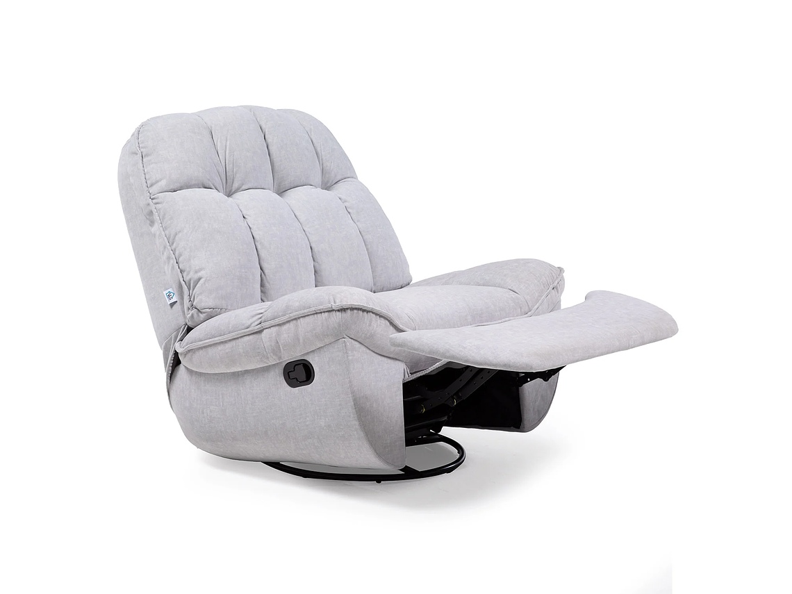 BERGERE VYS SPA MILLENIUM WHITE ACERO FELPA BLANCO INVIERNO MECEDOR GIRATORIO Y RECLINABLE 3