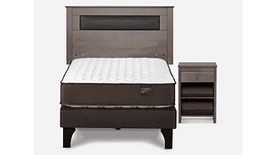 JUEGO DE DORMITORIO ROSEN CAMA EUROPEA ERGO T 1.5 PLAZAS + SET FERRARA