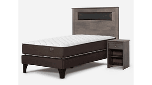 JUEGO DE DORMITORIO ROSEN CAMA EUROPEA ERGO T 1.5 PLAZAS + SET FERRARA