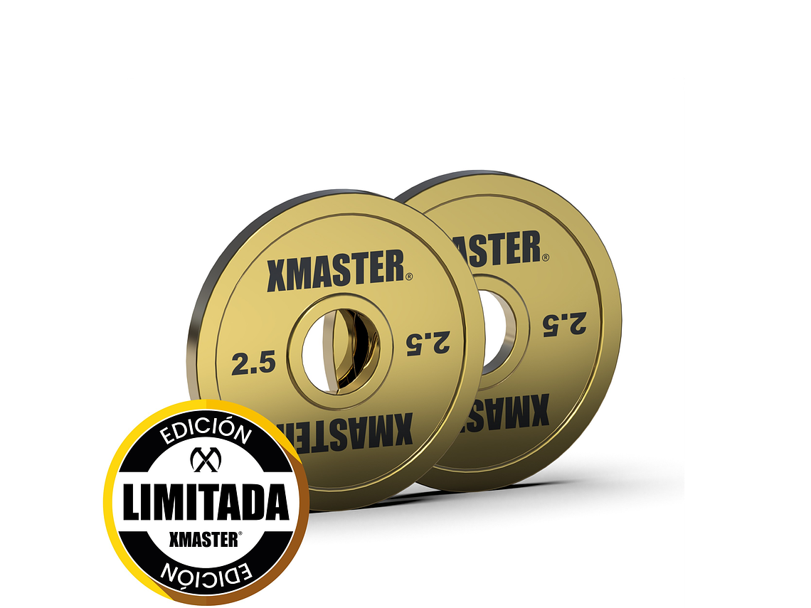 Par Discos Fraccionados Gold Steel 2.5kg | XMASTER 1