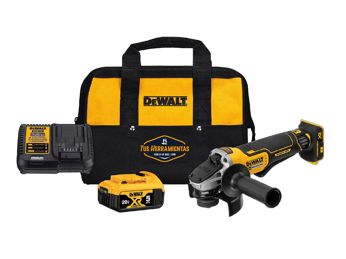 ESMERIL ANGULAR DEWALT 4-1/2 20 V + 1 BAT 5 AH DCG413P1 1