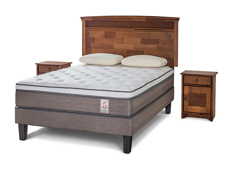 JUEGO DE DORMITORIO ROSEN CAMA EUROPEA NEW STYLE 6 2 PLAZAS + MUEBLES VENETO + TEXTIL 1