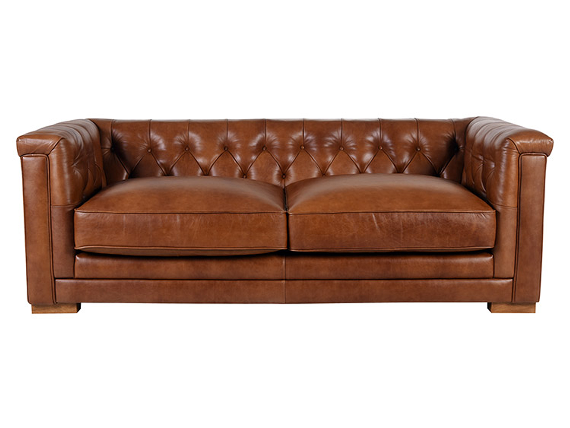 SOFÁ CIC CHESTERFIELD SIENA 3 CUERPOS CUERO CHOCOLATE 3