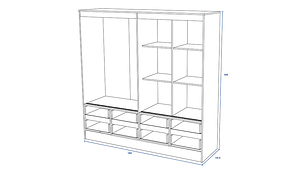 CLOSET CIC MAULE BLANCO 8C 4P