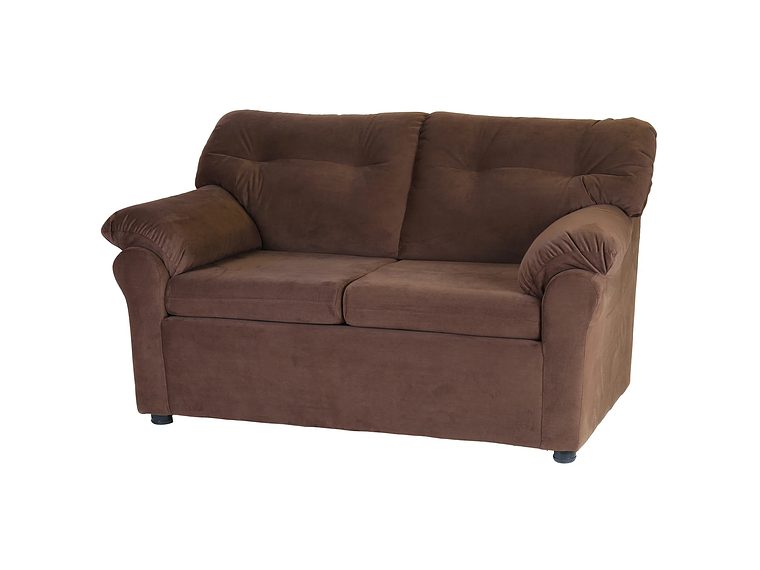 JUEGO LIVING MUEBLES AMÉRICA 321 TELA CHOCOLATE 3