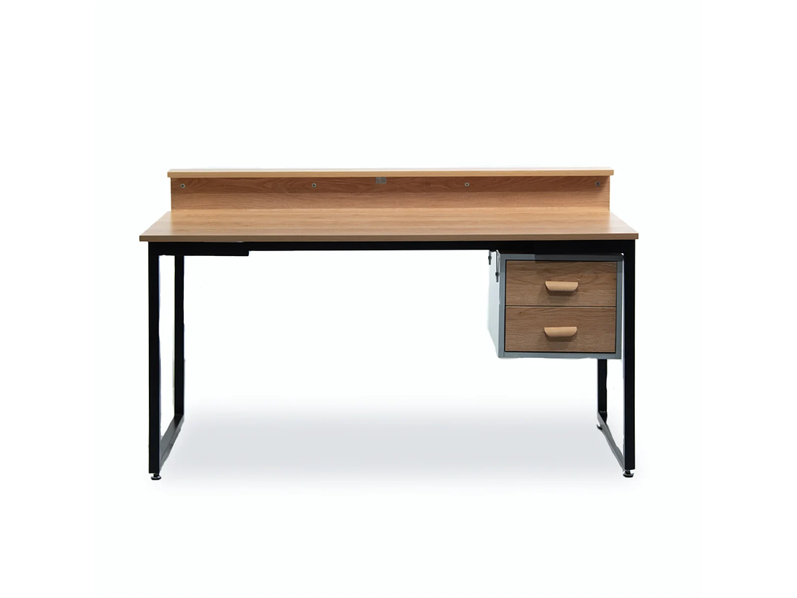 ESCRITORIO NECTAR MADERA ACACIA 2 GAVETAS 85*140*62CM METAL 1