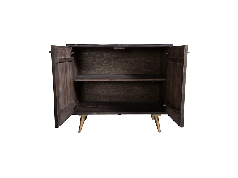 COMODA MONG DE MADERA Y ACERO COLOR NEGRO 4