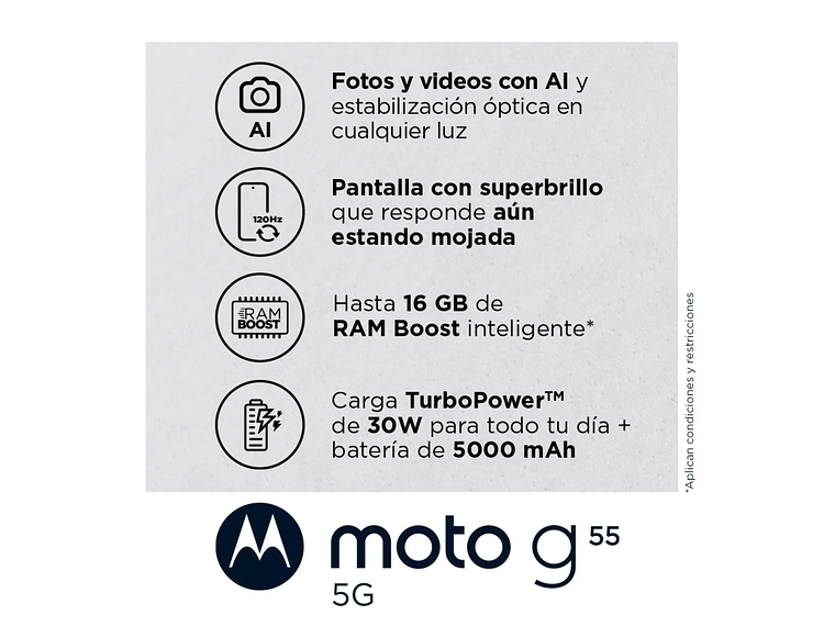 MOTOROLA MOTO G55 BLACK 8+256 10