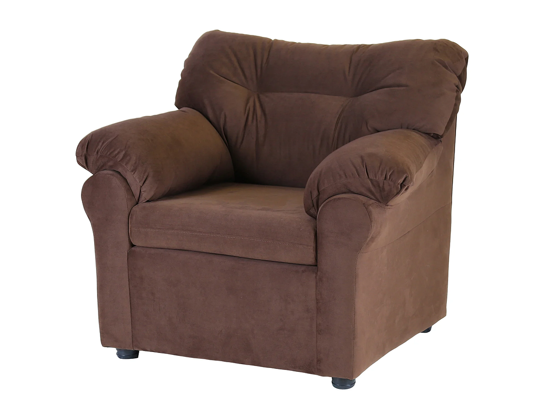 JUEGO LIVING MUEBLES AMÉRICA 321 TELA CHOCOLATE 5