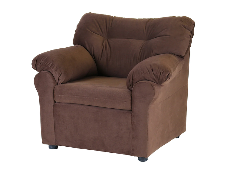 JUEGO LIVING MUEBLES AMÉRICA 321 TELA CHOCOLATE 5