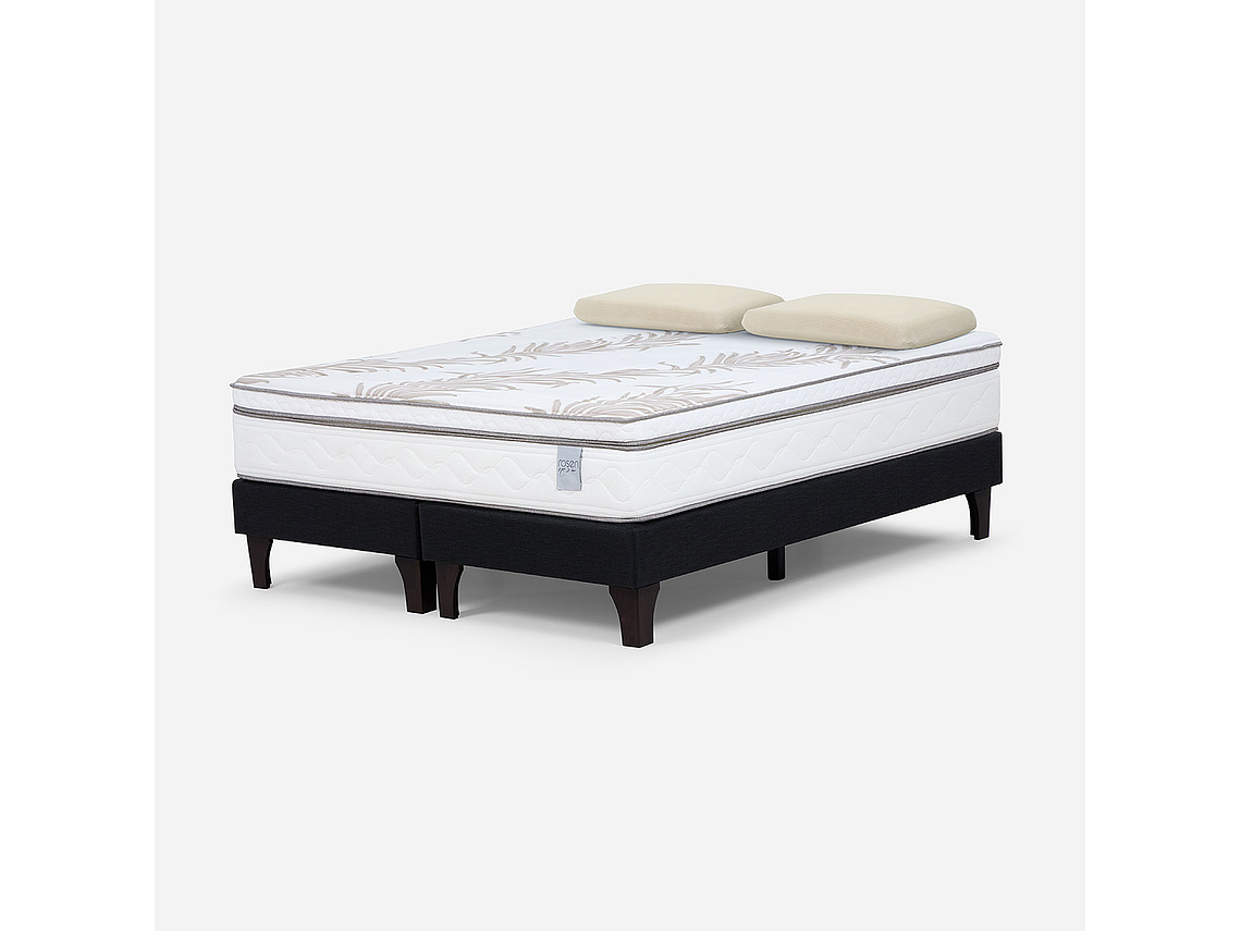 CAMA EUROPEA NEO PLUS KING 180X200 CM + ALMOHADAS ESENCIAL 2