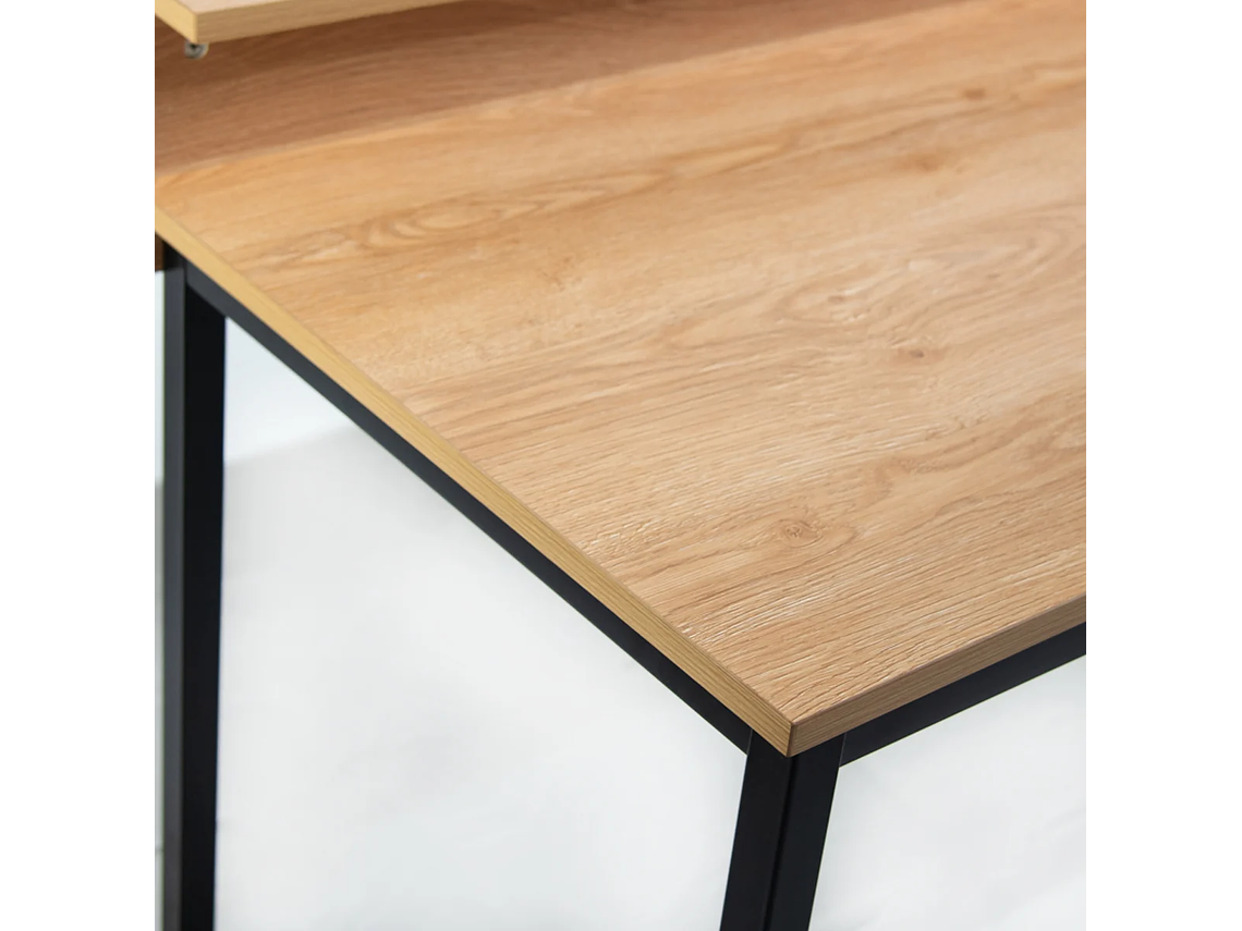 ESCRITORIO NECTAR MADERA ACACIA 2 GAVETAS 85*140*62CM METAL 4