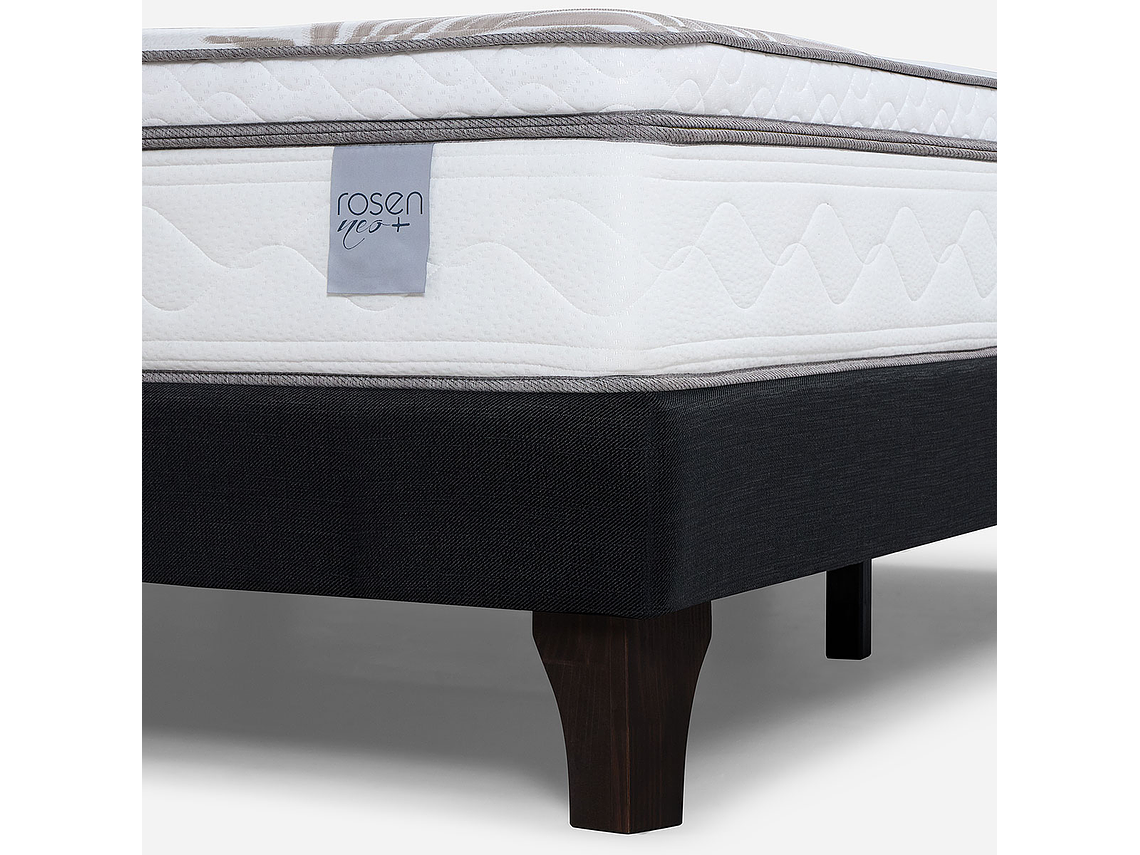 CAMA EUROPEA NEO PLUS KING 180X200 CM + ALMOHADAS ESENCIAL 3