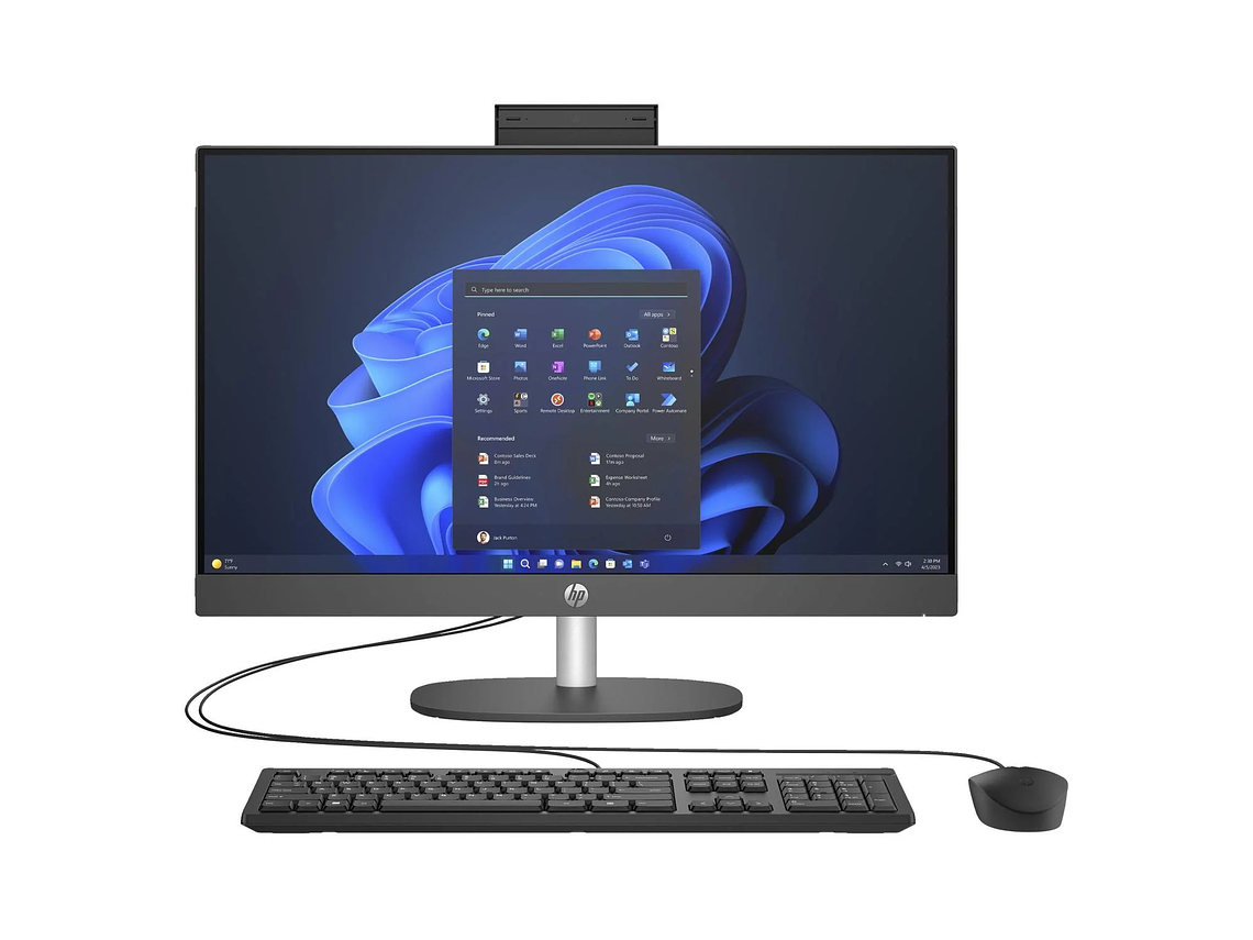 PC TODO EN UNO HP PROONE 245 G10 AMD RYZEN 5 7520U W11PRO 16GB 512GB 23.8' 1