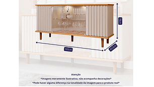 BUFFET DECOCASA JANICE LED OFF WHITE