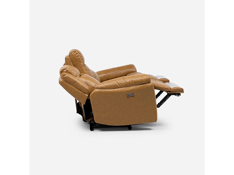 SOFÁ RECLINABLE RIMINI 3 CUERPOS ELÉCTRICO CUERO WHISKEY 4