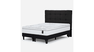 JUEGO DE DORMITORIO ROSEN ART 4 2PL B/D + RESPALDO ISSEY GRAFITO