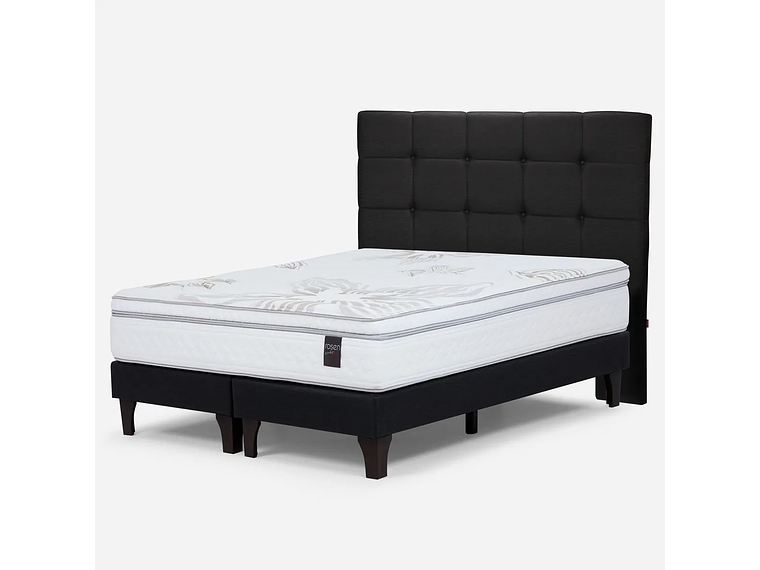 JUEGO DE DORMITORIO ROSEN ART 4 2PL B/D + RESPALDO ISSEY GRAFITO 2