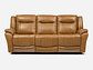 SOFÁ RECLINABLE RIMINI 3 CUERPOS ELÉCTRICO CUERO WHISKEY - Miniatura 5