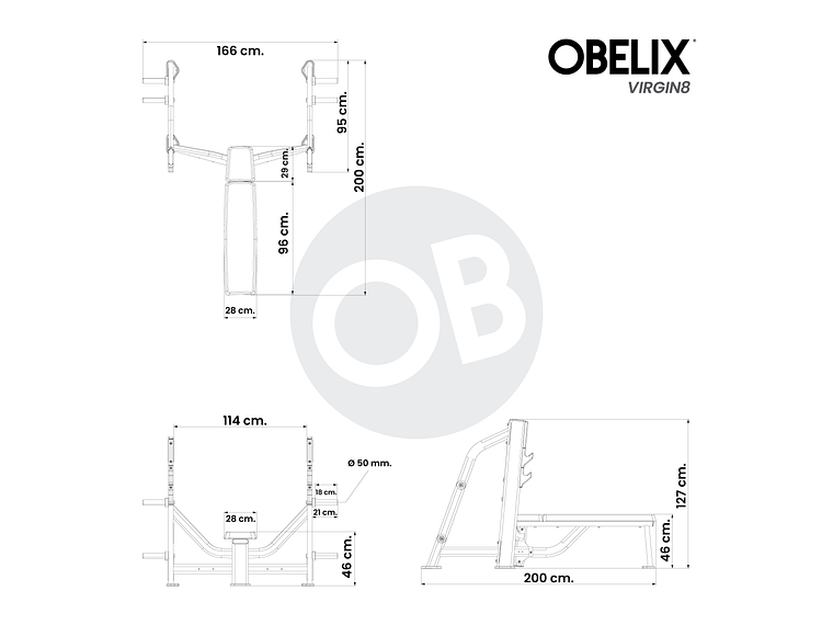 Banco Olímpico Plano V8 Series | Obelix 2