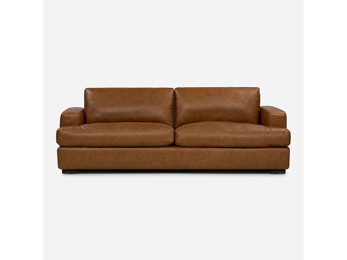 SOFÁ ROSEN TARANNA 3,5 CUERPOS CUERO CAMEL 1