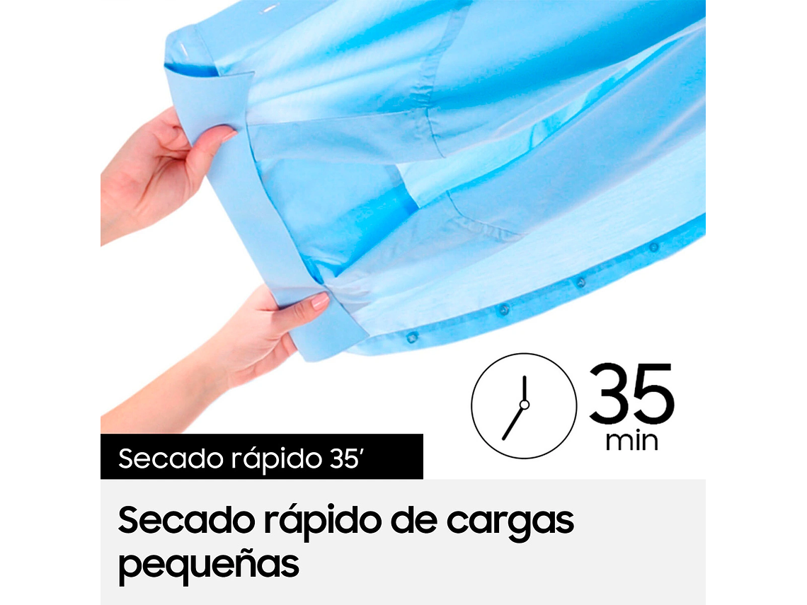 SECADORA DE ROPA BOMBA DE CALOR SAMSUNG DV90TA040BE 9KG BLANCO 7