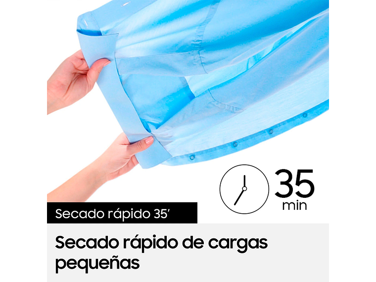 SECADORA DE ROPA BOMBA DE CALOR SAMSUNG DV90TA040BE 9KG BLANCO 7