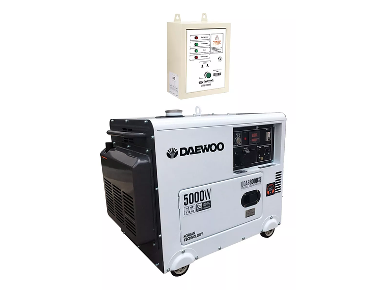 GENERADOR DIESEL DAEWOO INSONORO 5 KW + TABLERO TRANSF. ATS 1