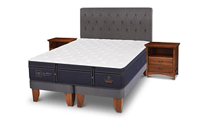 JUEGO DE DORMITORIO CIC CAMA EUROPEA GRAND PREMIUM KING + SET KAVERY