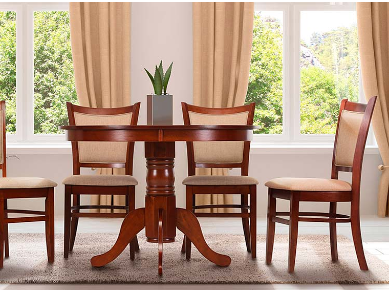 JUEGO DE COMEDOR CIC CALABRIA 4 SILLAS ARENA CHOCOLATE 7