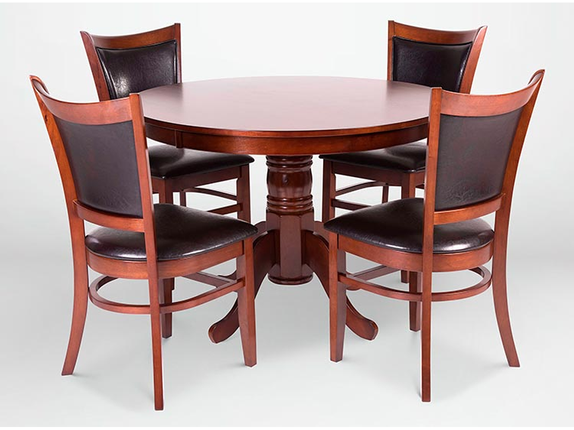 JUEGO DE COMEDOR CIC CALABRIA CHOCOLATE 4S 1