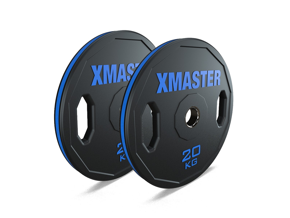 Par Discos Olímpicos Rubber Hand Grip 20kg | XMASTER 1